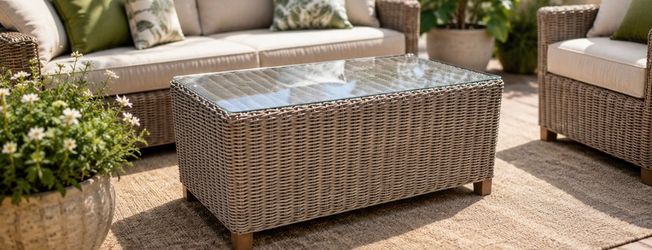 Like NEW WayFair Wicker Rattan COFFEE Table *MAKEanOFFER*