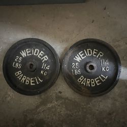 2 25lb Barbell Weights