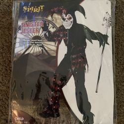 Sinister Jester Scary Child Halloween Costume Small 6-8