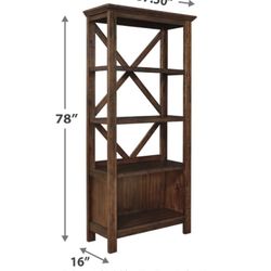 Ashley Baldridge 78" Bookcase with 4 Shelves