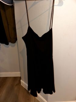 Black spaghetti strap dress