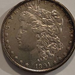 1891 S Morgan Silver Dollar