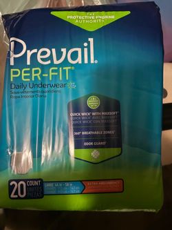 Prevail Per-Fit Daily Underwear Large 20 Count 16 packs $10 each