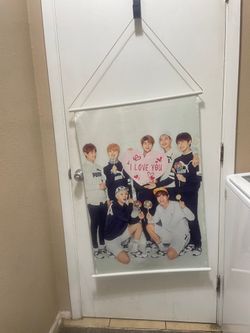BTS poster on fabric