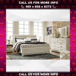Bellaby Whitewash Panel Bedroom Set