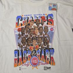 Back 2 Back Champs T Shirts Detroit PISTONS 