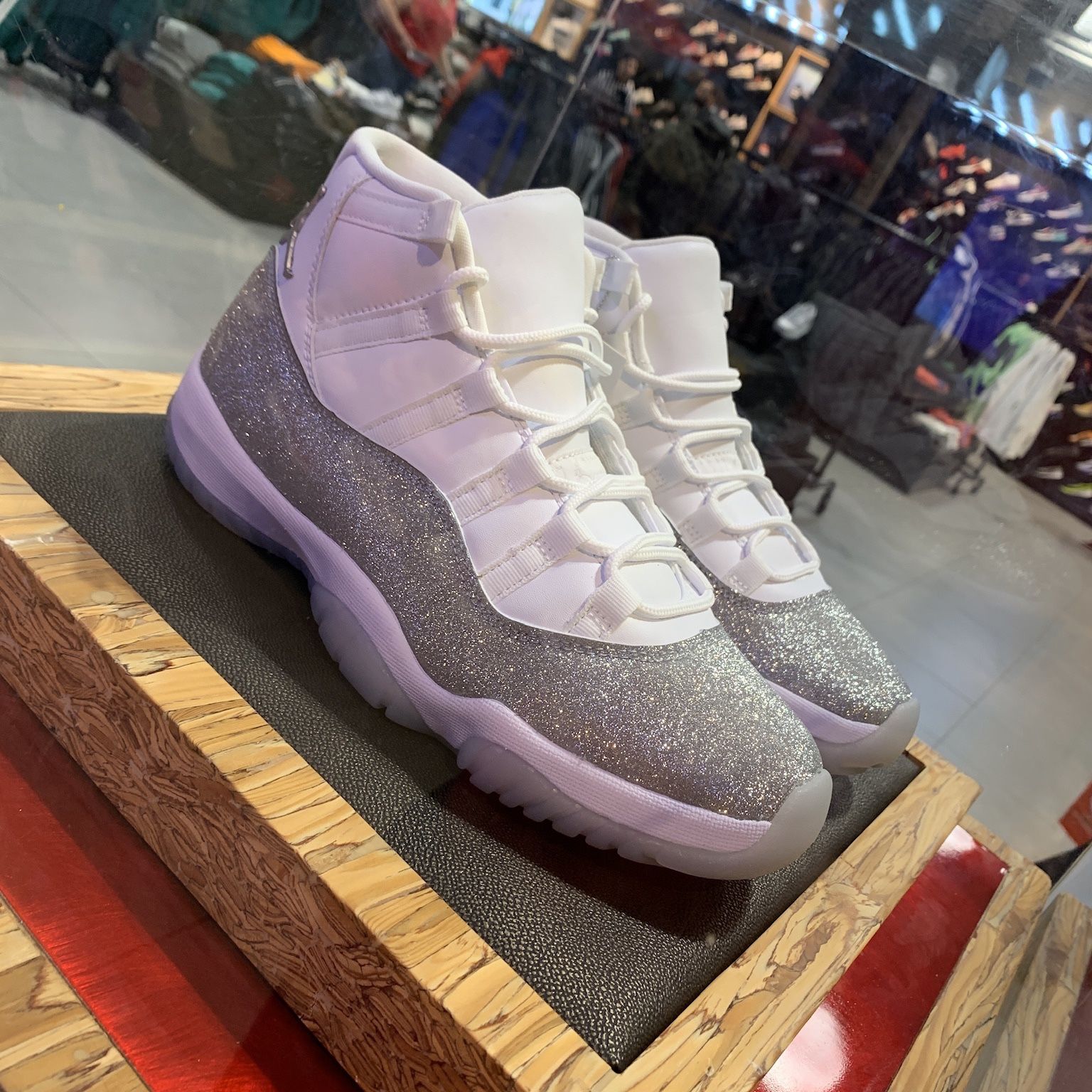 Purple glitter jordans clearance