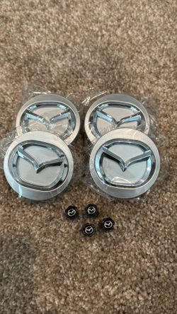 4 PCS Car Wheel Center Caps for Mazda 3 57MM, Automotive Logo