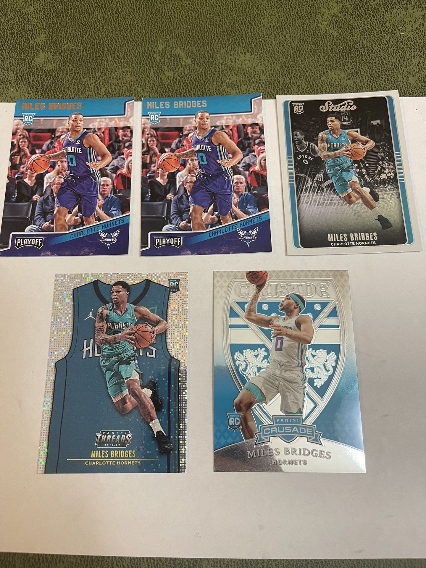Lot of 5 NBA Hornets Miles Bridges Rookie Cards
