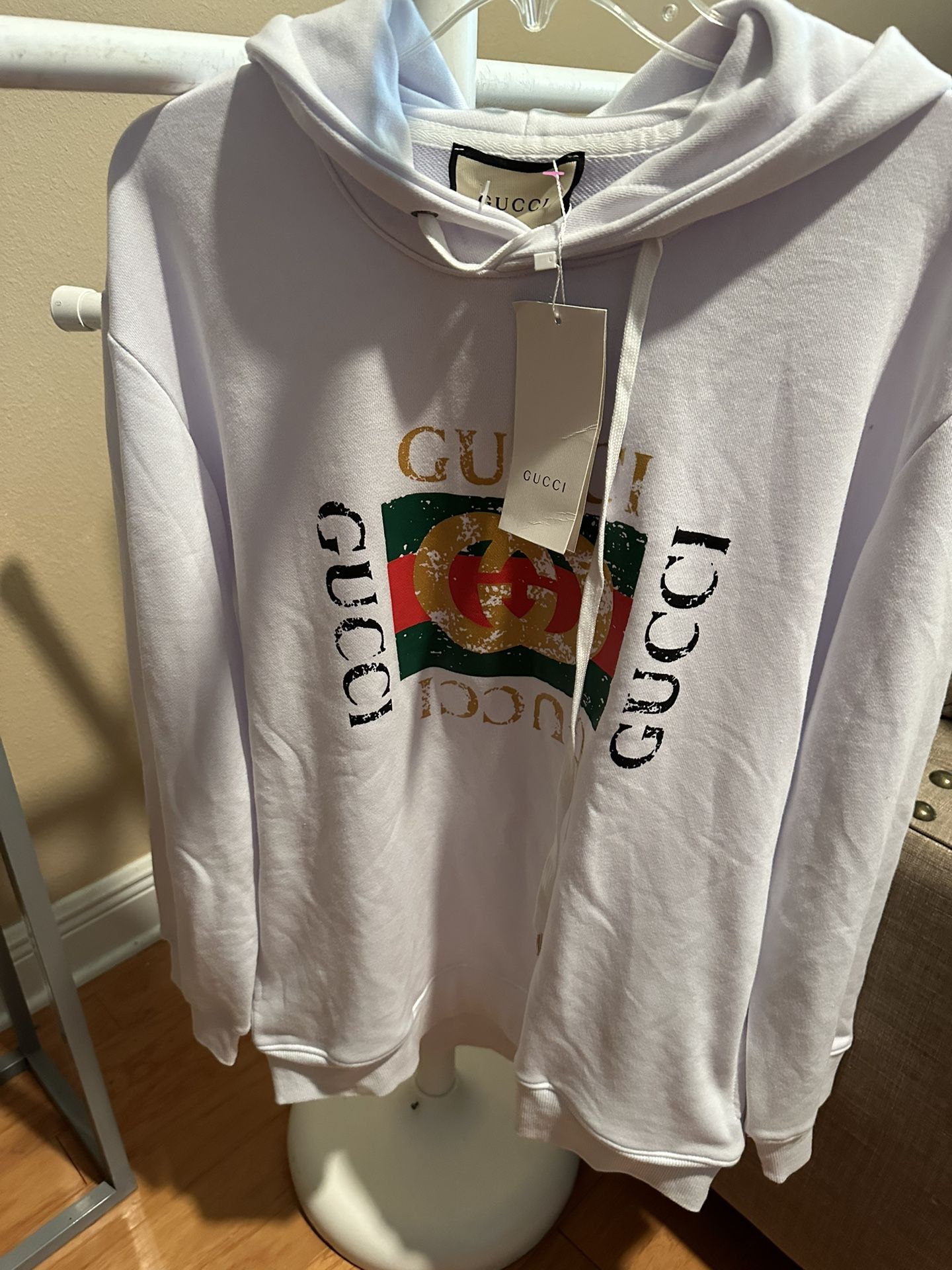 New Gucci XXL Sweatshirt Hoodie White