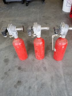 Air tanks with solenoids.