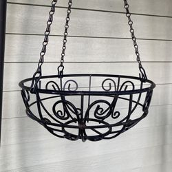 Black Metal hanging basket