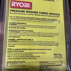 Ryobi Pressure Washer Nozzle 