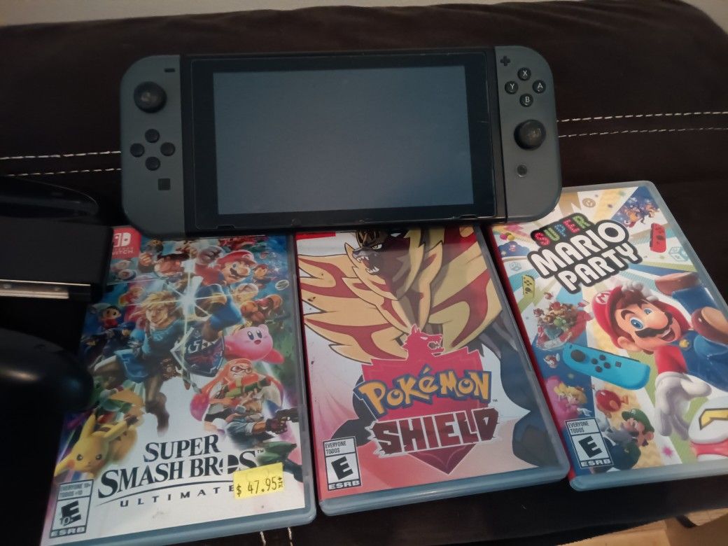 Nintendo Switch And 3 Games