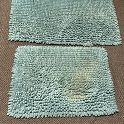 Turquoise Bathroom Rug Set. 