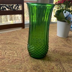 Glass Flower Vase, Hoosier Glass Vintage