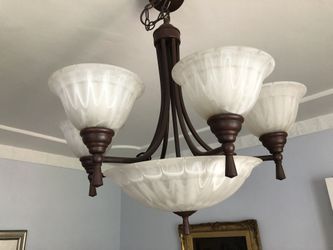 Oil Rubbed Light Fixture Frosted Glass