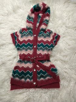Little Lass Knit Sweater with Rhinestone