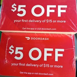 DOORDASH ITEMS. 5 BOXES@$10 EACH.