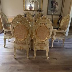 Dining Room Table And Chairs Very Expensive And Heavy Set 