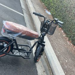 Soft Long Seat Electric Bicycle 15MPH