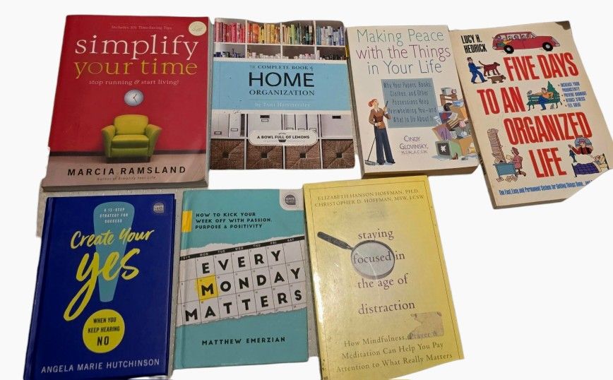Productivity & Home Organization Book Bundle | Simplify Your Time, Home Organization, Create Your Yes