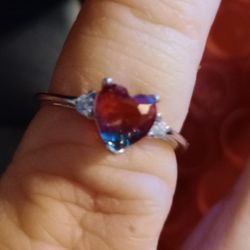 New Sterling Silver.925 Mystic Topaz Ring Size 5