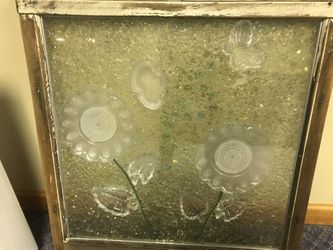 Glass epoxy windowGarden art