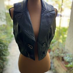 Vintage Marie Claire Fiala 90's Leather Vest 