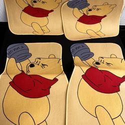 Winnie the Pooh car floor mats Set of 4 