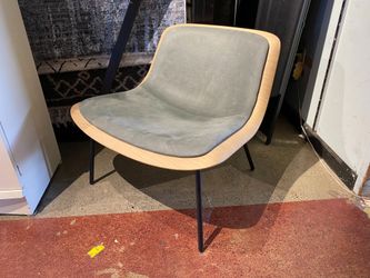 BLU DOT Nonesuch Upholstered Lounge Chair with White Oak Frame