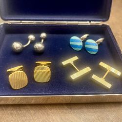 Tiffany, Silver & Gold Cuff Links $200 Each. Cash Only 