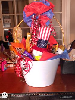4th of July party basket handmade
