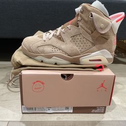 Nike Air Jordan X Travis Scott 6 Retro British Khaki Size 5
