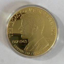 John F. Kennedy Gold-Layered Commemorative Medallion – American Mint