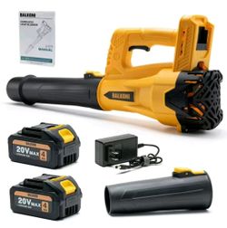 Battery Operated Leaf Blower, 20V MAX Power Cordless Handheld Tool with 1 or 2, 4.0AH Batteries & Fast Charger, 150MPH High Speed for Outdoor Cleanup,