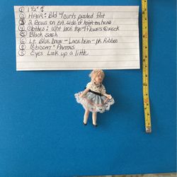 Very Rare Vintage Miniature Doll