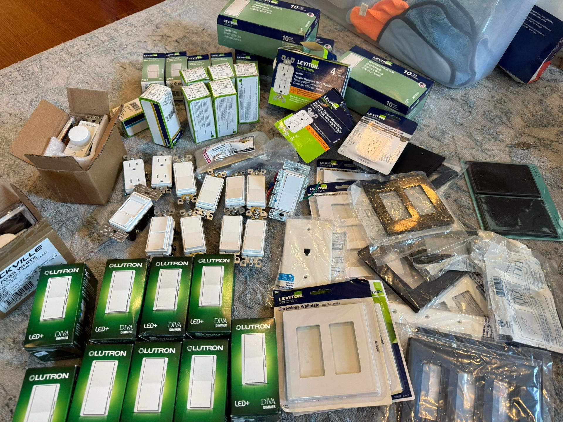 Lot of electrical Items- Switches Plugs