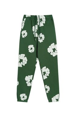 Green And white Denim Tear Sweats🥰