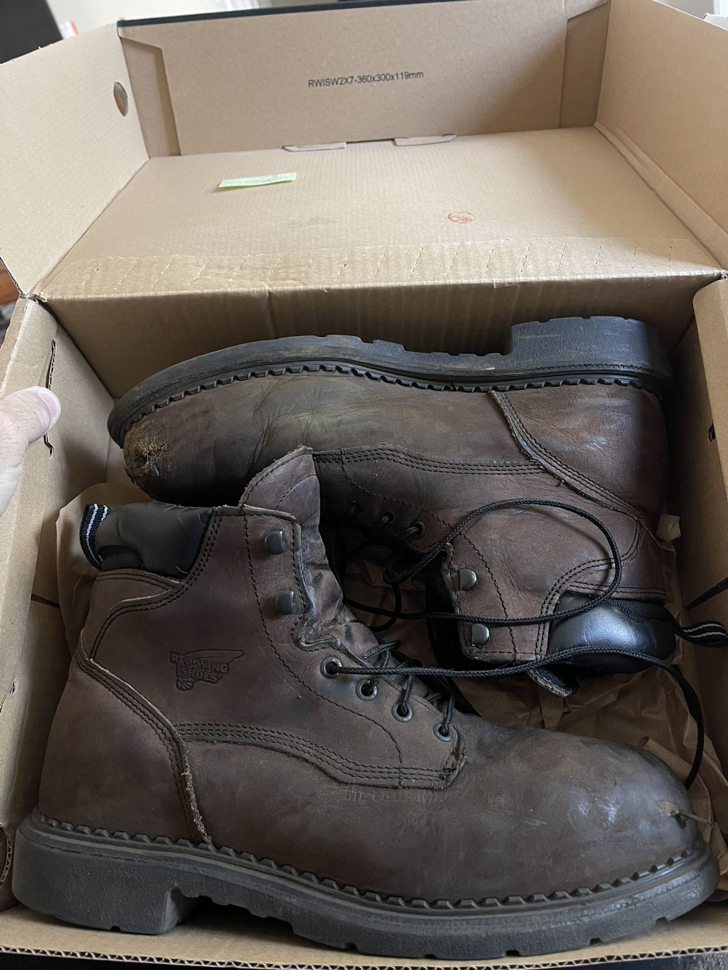 Red Wing Steel Toe Boots With Met guard