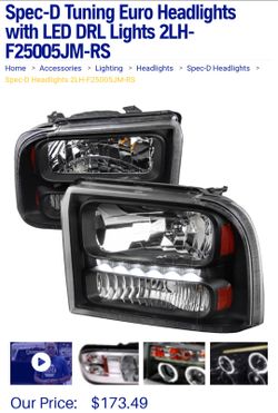 Spec-D Tuning Euro Headlights with LED DRL 2LH-F25005JM-RS