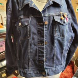 Denim Jacket Teacher Decorated