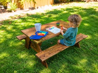 Handmade Cedar Kids Picnic Table