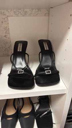 Steve Madden Black Heel Ringstone Party Heel