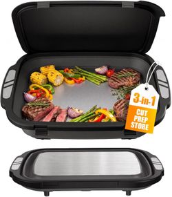 FUNMAT XL Collapsible BBQ Prep Tub with Lid & Stainless Cutting Board (22L)