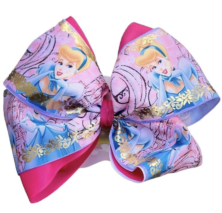 Pink Cinderella Bow For Girl 