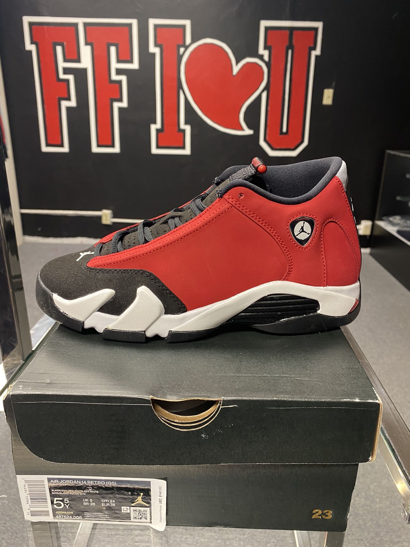 Jordan 14 Gym Red Toro (GS) Size 5.5y $170 for Sale in Fairfield, CA -  OfferUp