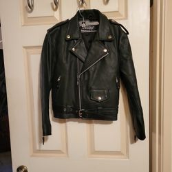   Unisex Childs Leather Jacket Size Large