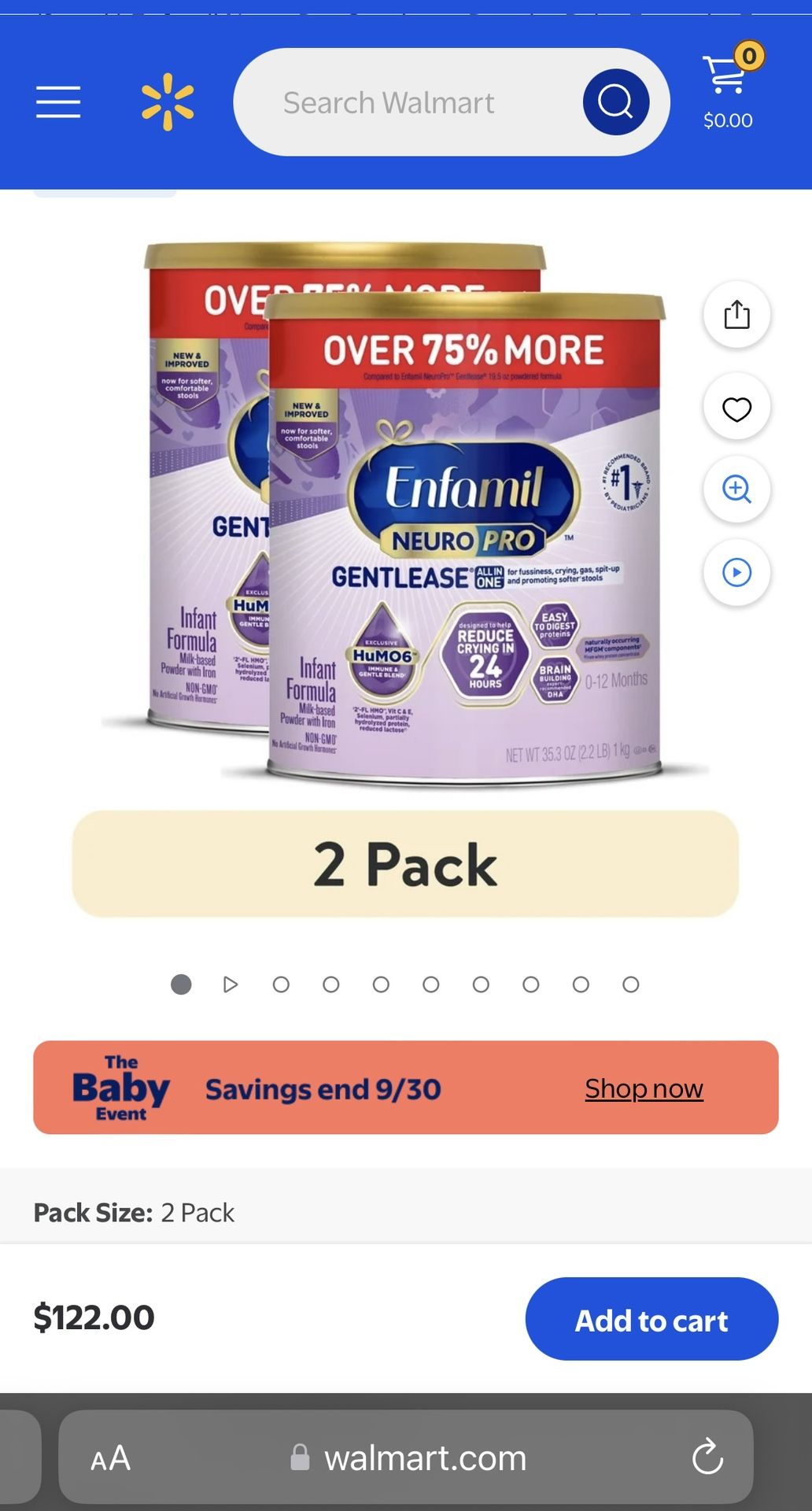 Enfamil Neuro Pro Gentlease (NEW) 2 Pack