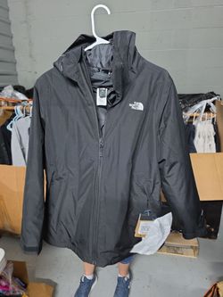 The North Face Black Hooded Zip Jacket women xl